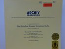 1198 186/7/8 J S BACH The Cello Suites PIERRE FOURNIER  ARCHIV STEREO 3LP EX