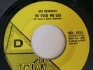 DEE EDWARDS Too Careless With My Love/He Told Me Lies D-TOWN NORTHERN SOUL 45rpm