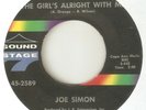 JOE SIMON The Girls Alright With Me SOUND STAGE 7 NORTHERN SOUL USA 45
