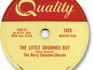 1958 The HARRY SIMEONE CHORALE Christmas 78 RPM Record. The Little Drummer Boy