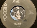 ETTA JAMES R&B Soul 45 Argo #5380 At Last / I Just Want To Make Love To You VG+