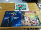3x WALT DISNEY RARE VINYL LP RECORDS FANTASIA/PINOCCHIO/SNOW WHITE SUPERB