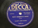 BLUES SLEEPY JOHN ESTES Brownsville Blues/New Someday Baby DECCA 7473 2 Guitars