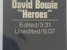 DAVID BOWIE Heroes USA W/L PROMO 12” LONG & SHORT VERSIONS EXCELLENT