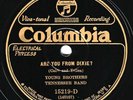 Columbia #15219D: Young Bros. Band-Are You From Dixie?/Bill Bailey Won't You EE-