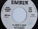 R&B Doo Wop Rocker 45 WONDERS I'll Write A Book EMBER VG++ promo HEAR