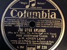 Josephine Baker J’ai deux amours / La petite tonkinoise / Columbia 78