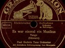 PAUL GODWIN & LEO MONOSSON Es war einmal ein Musikus Schellackplatte 78rpm S4539