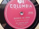 The Hamilton Sisters 78rpm Single 10-inch Columbia Records #40368 Garden Of Eden