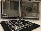 METALLICA Black Album Funko Pop Limited Edition + (3) 40th Anniversary Bandannas