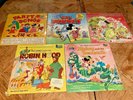 5 70s CHILDRENS VINYL LP RECORDS: ROBIN HOOD/MICKEY & THE BEANSTALK/BEST OF WALT