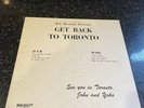 Rare B-C Records John Lennon & Yoko Get Back To Toronto Vinyl LP Beatles