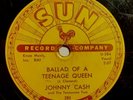 Vintage 1957 Johnny Cash (SUN)78 rpm Ballad of a Teenage Queen / Big River U-284