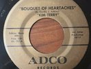 KIM TERRY Bouquet of Heartaches / Hey Don ADCO Cincinnati COUNTRY 45 RARE VG+