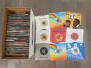 Box of Assorted 200 45 7” vinyl records Aerosmith Jimmy Buffett Garth Brooks