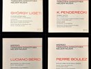 L. BERIO P. BOULEZ  K.PENDERECKI G. LIGETI WERGO TASCHEN DISKOTHEK
