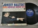 LP JOHNNY HALLYDAY SINGS AMERICA B 77.387 L MONO BIEM LABEL BLEU 1966 2èm TIRAGE