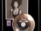 WHITNEY HOUSTON I WILL ALWAYS LOVE YOU 45 RPM GOLD METALIZED RECORD RARE