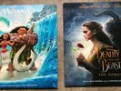 Two Disney Vinyl Albums Moana and Beauty and the Beast , Blue Limited Edition