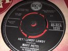 HEY  LAWDY LAWDY * A RARELY SEEN RECORD  7” * 1961 Vinyl ( MARY PETTI) R&R 45rpm