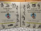 2 Box Sets Alice's Looking Glass & Adventures in Wonderland 4 LP Records/Book