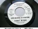 SANDY WYNNS promo 'Love Belongs To Everyone' NM ORIGINAL Northern Soul 45
