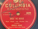 Memphis Minnie - Blind John Davis 78 rpm Columbia 38099 SHOUT THE BOOGIE Blues E