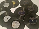 Set (9) Antique 78s Records, 6 Cal Stewart Uncle Josh, 2 Harvard Disc, 1 Emerson