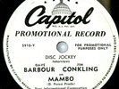 1950 Dave Barbour Interview Mambo Jim Conkling Jazz 78 +Script Capitol Promo A1