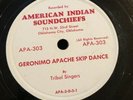 Native American Indian Soundcheifs 78 RPM Geronimo Apache Dances APA-303