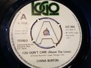 China Burton – You Don't Care (About Our Love)  EX+ RARE NORTHERN 7