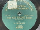 78 rpm PIERRE SECHIARI violon - Danse Hongroise BRAHMS -ZONOPHONE X 87916 & 8791