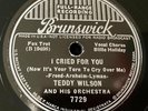 BILLIE HOLIDAY & TEDDY WILSON I Cried For You Brunswick 7729 US-1936 78 rpm V+