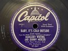 Baby It's Cold Outside record 78RPM Margaret Whiting and Johnny Mercer Capitol 