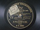 Léon Beyle Tenor Halévy La Juive 78 RPM Single Side G&T G.C.-34651