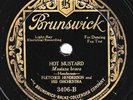 Brunswick #3406: Fletcher Henderson Or.-Hot Mustard & Clarinet Marmalade V+ hot