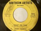VERY RARE NORTHERN SOUL 45 rpm JIMMY CHURCH SOUTHERN ARTISTS