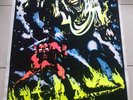 IRON MAIDEN RARE PHOSFORESCENT VELVET 1982 FRENCH POSTER