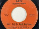MIGHTY-JUNIOR-AIRS Don't Let the Devil Fool You Apex Rare Black Gospel 45 HEAR