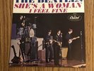 The Beatles “I Feel Fine” 1964 tab cut 7” Picture Sleeve only ex cond USA