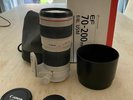 Canon EF 70-200 mm f/4 L USM lens - Boxed with Pouch Hood And Tripod Collar