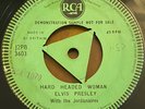 Elvis Presley Hard Headed Woman 45 one-sided UK demo rare Rock n Roll 1958 audio