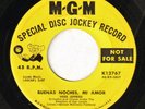 R&B Popcorn Soul HERB JEFFRIES Buenas Noches Mi Amor MGM Rare Promo 45 VG