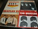 BEATLES 4 LP RECORD ALBUM LOT: MEET THE BEATLES/HARD DAY'S NIGHT/HELP /VI (MONO)