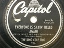 Route 66 - Everyone is Saying Hello Again The Nat King Cole Trio Capitol 78 VG+