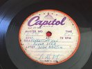 DEAN MARTIN 45 ACETATE Master.  CAPITOL 4 Songs. Buena Sera / Return To Me.