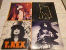 4 vintage T. REX vinyl albums - Tanx, Electric Warrior, Slider & Light of Love