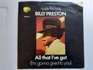 Billy Preston 1970 single All That I've Got on APPLE 21 in near mint condition