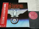 SAXON - WHEELS OF STEEL - JAPAN VINYL LP OBI P-10870G EX-EX