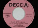 Funk Jazz 45 DAVE GRUSIN Name Of the Game DECCA VG++ promo HEAR